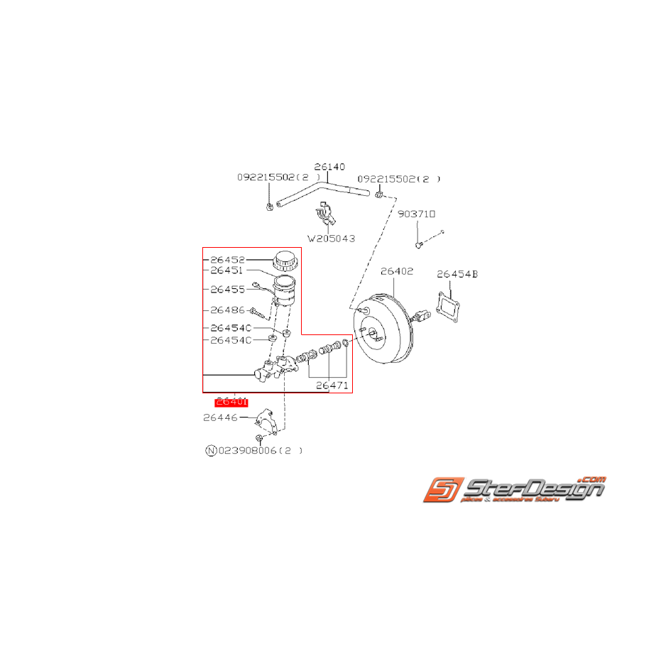 Maître cylindre avec ABS origine subaru GT 99-00 WRX/STI 01-07 Maître cylindre avec ABS origine subaru GT 99-00 WRX/STI 01-07