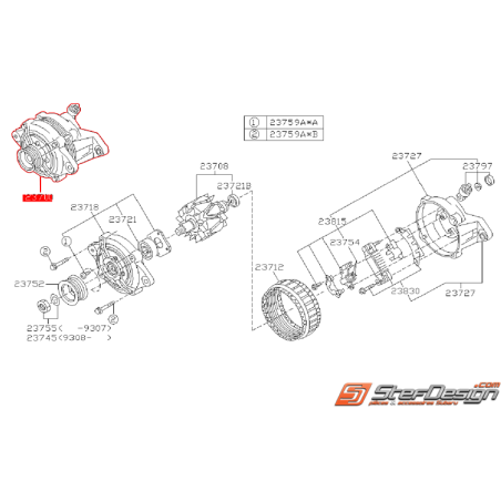 Alternateur origine subaru GT 99-00 WRX/STI 01-02