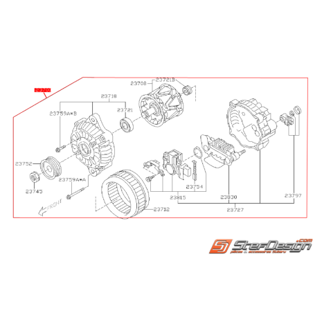 Alternateur origine SUBARU WRX/STI 03-05