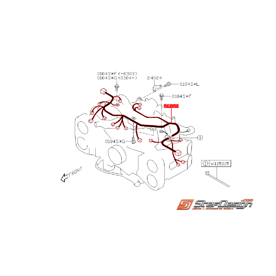 Faisceau moteur SUBARU WRX/STI 06-07