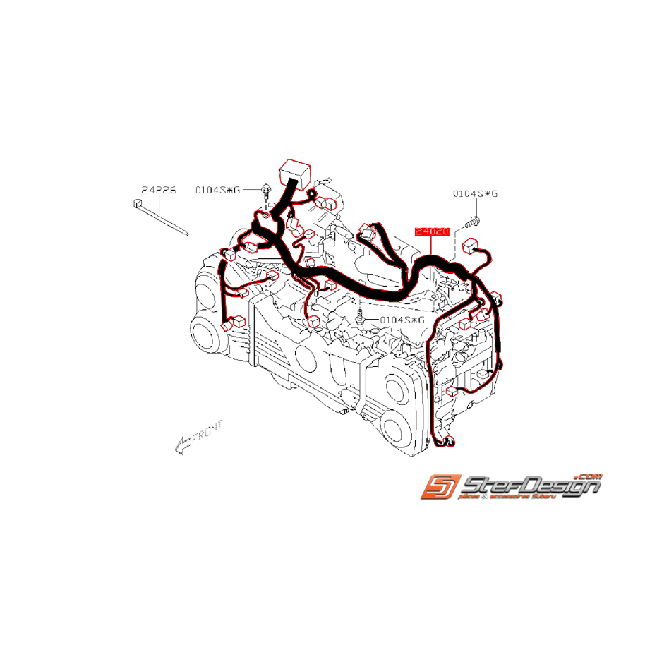 Faisceau moteur SUBARU STI 08-12