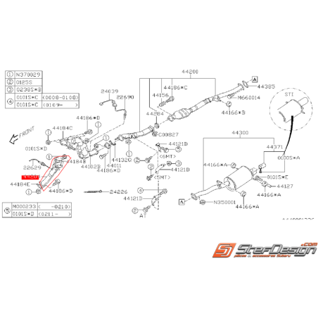 Up pipe origine subaru GT 97-00 STI 01-05