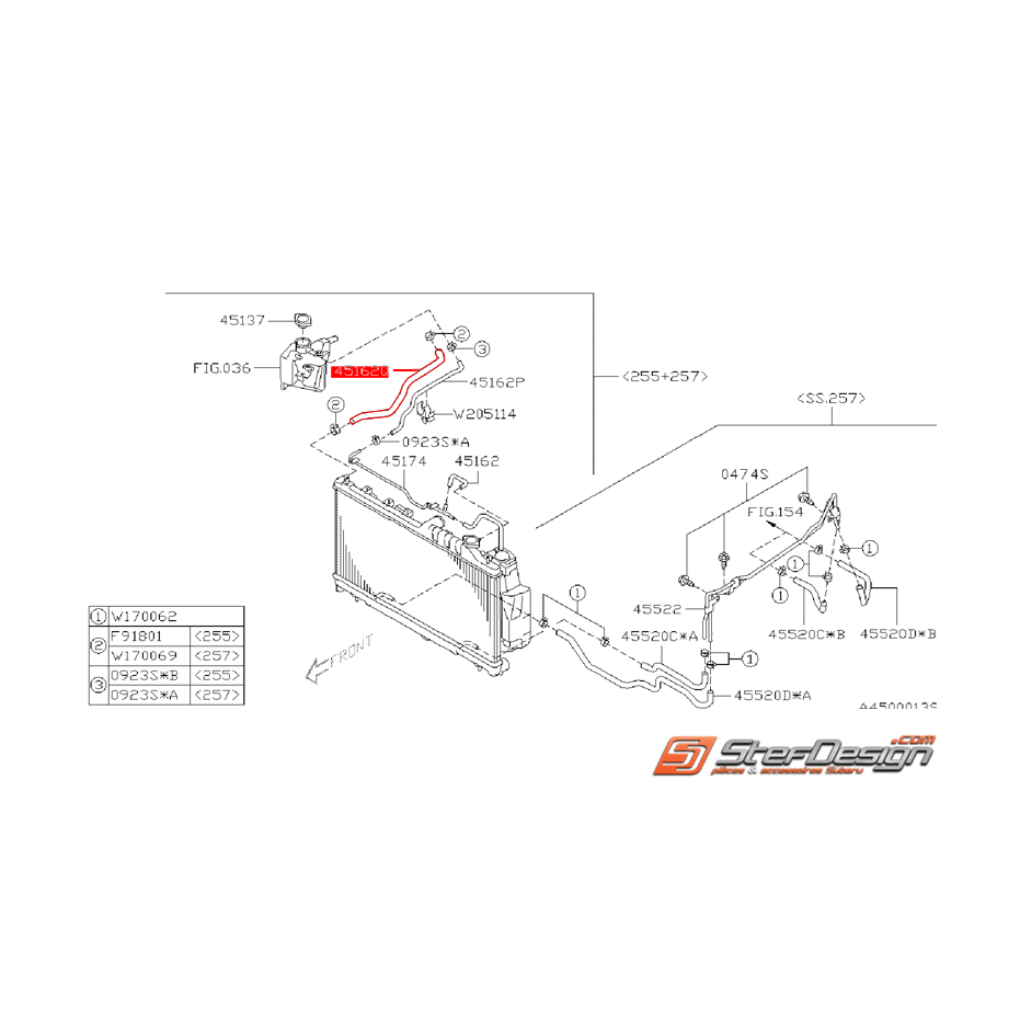 Durite vase d'expansion/radiateur WRX/STI 08-14 Durite vase d'expansion/radiateur WRX/STI 08-14