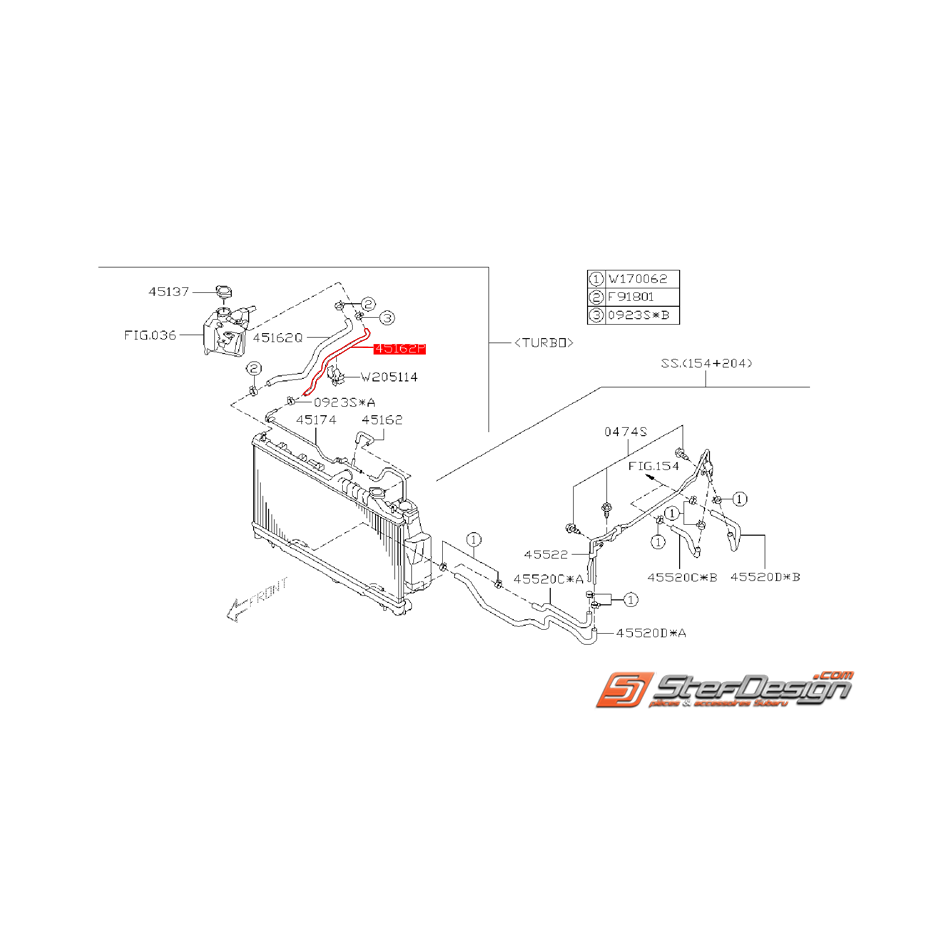 Durite de sortie radiateur/vase d'expansion WRX/STI 08-14 Durite de sortie radiateur/vase d'expansion WRX/STI 08-14