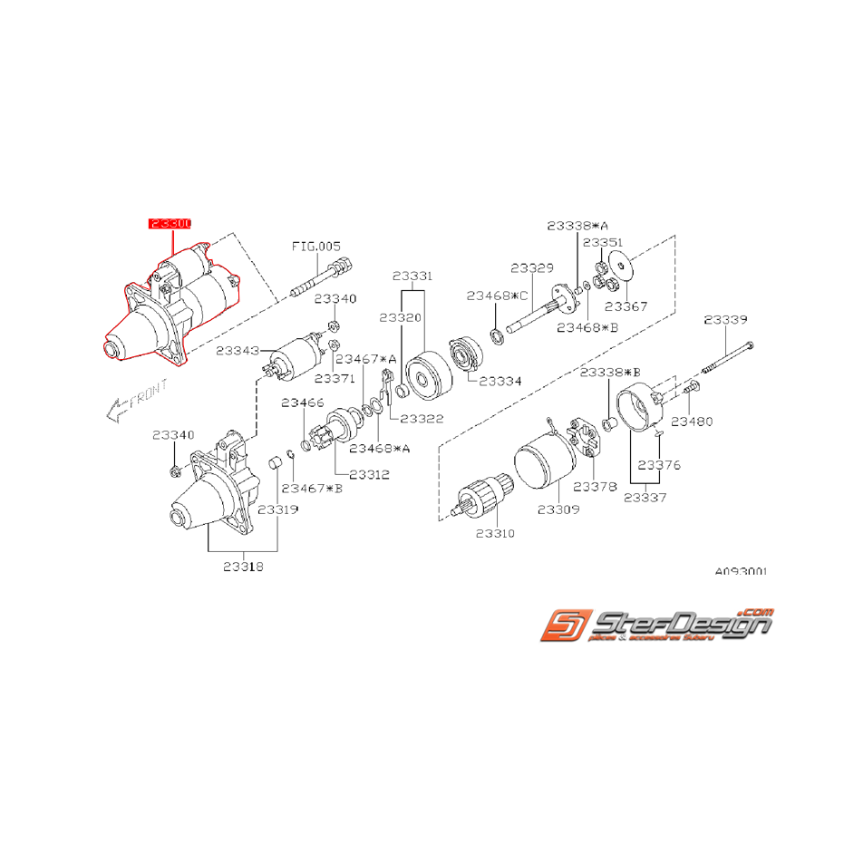 Démarreur origine subaru STI 08-14