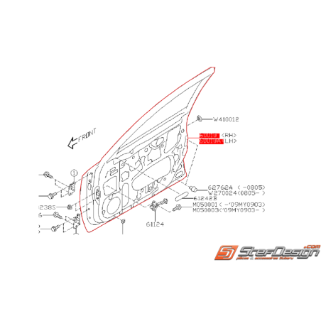 Porte avant SUBARU WRX/STI 08-14