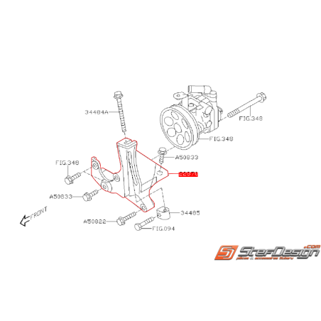 Support de pompe de direction assistée WRX/STI 08-14