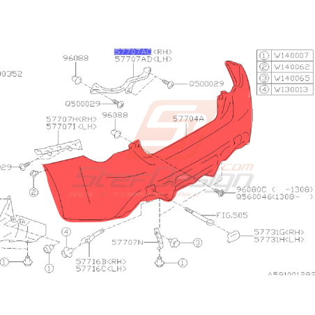 pare choc arrière subaru BRZ