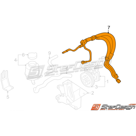 Durites direction assistée SUBARU WRX/STI 06-07