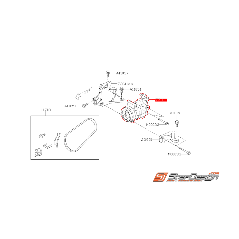 Compresseur de climatisation origine SUBARU WRX/STI 08-14