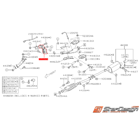 Catalyseur sortie turbo origine SUBARU STI 06-07