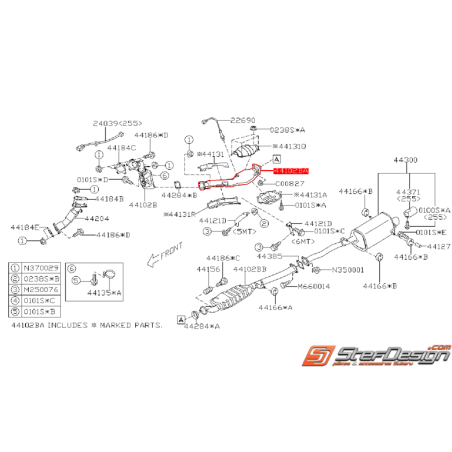Catalyseur après turbo origine SUBARU STI 06-07