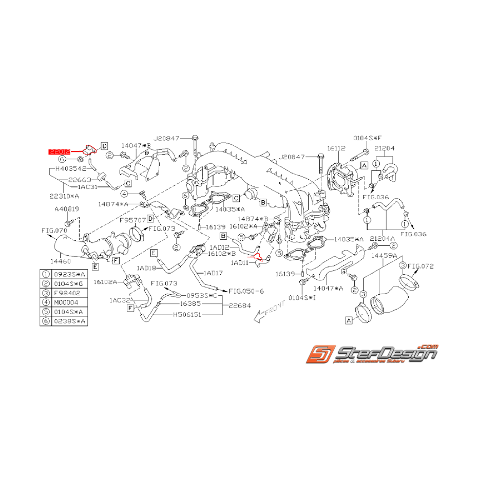 Capteur de pression map SUBARU WRX 08-10