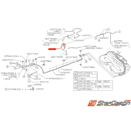 Canister origine SUBARU GT 93-00