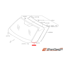 Joint inférieur de pare-brise avant SUBARU WRX/STI 08-14