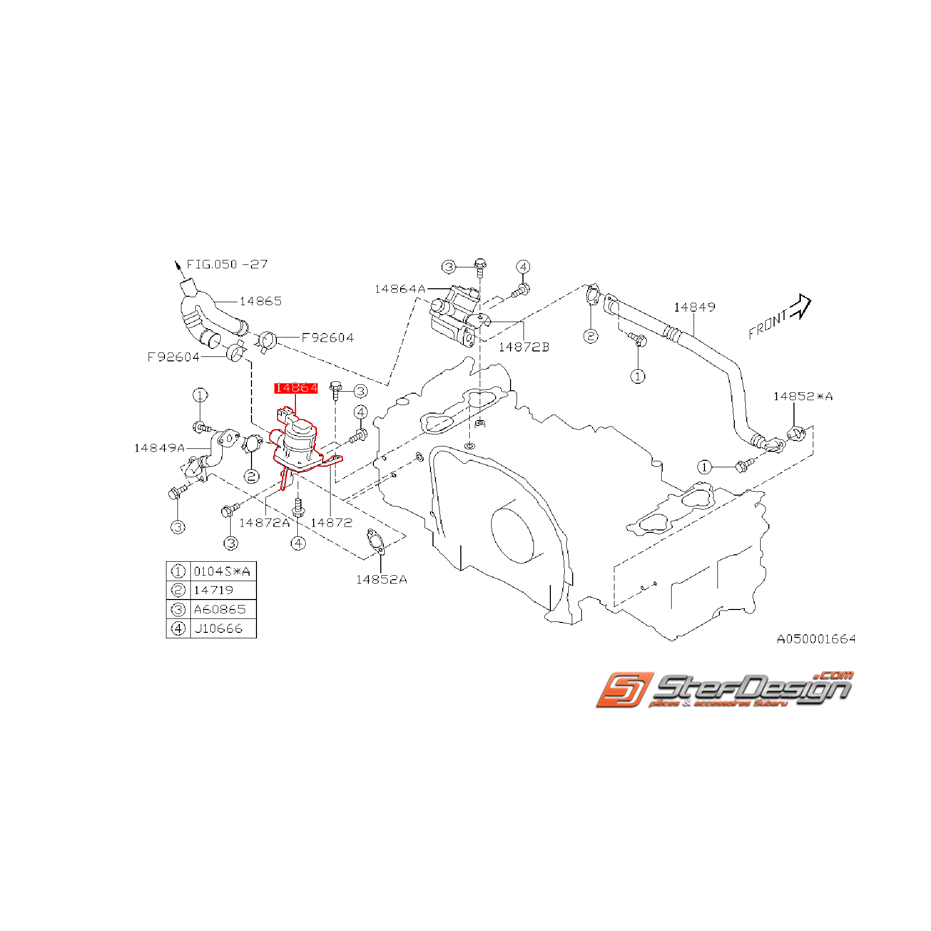 Vanne d'injection d'air secondaire WRX/STI 2006-2007