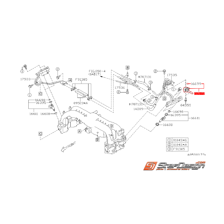 Régulateur de pression d'essence SUBARU WRX 08-11 Régulateur de pression d'essence SUBARU WRX 08-11
