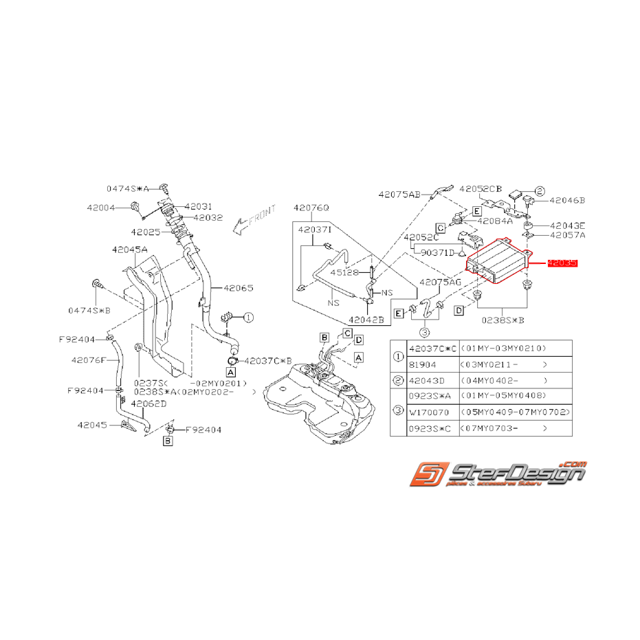 Canister SUBARU WRX/STI 01-07 Canister SUBARU WRX/STI 01-07