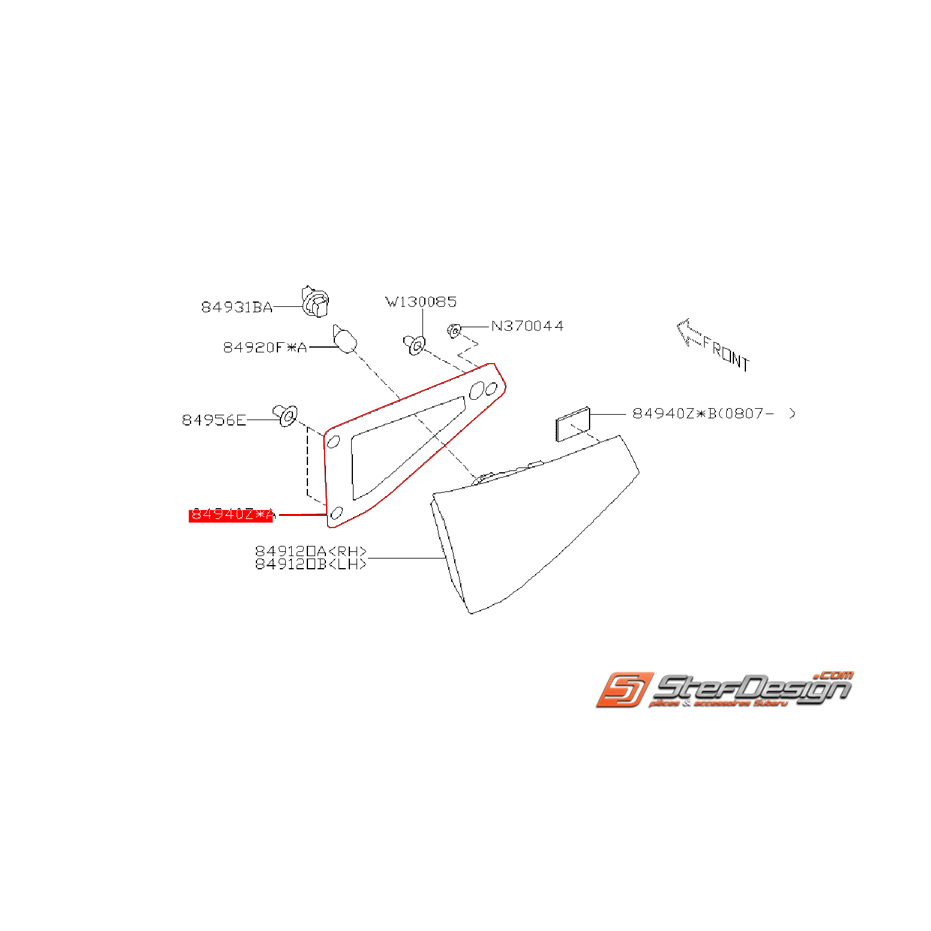 Joint de feu arrière SUBARU WRX/STI 08-10