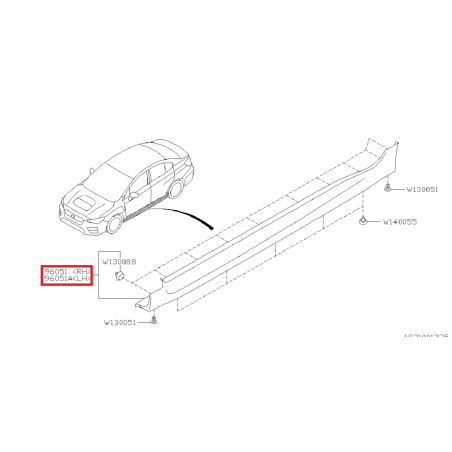 Bas de caisse origine subaru STI 2015-2017