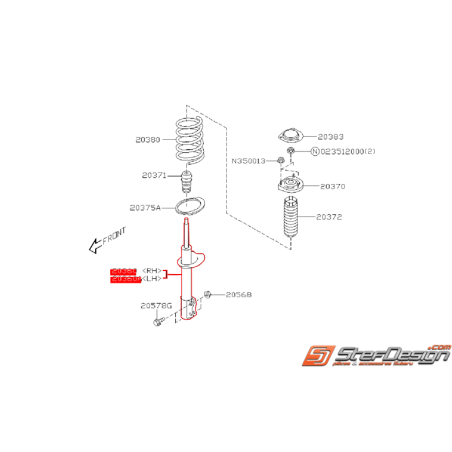 Amortisseurs arrières SUBARU FORESTER 04-05