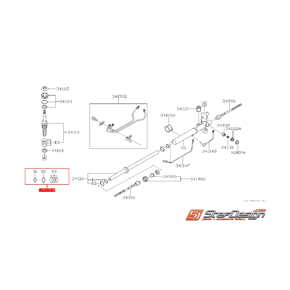 Kit de réparation de boitier de crémaillère WRX/STI 05-07