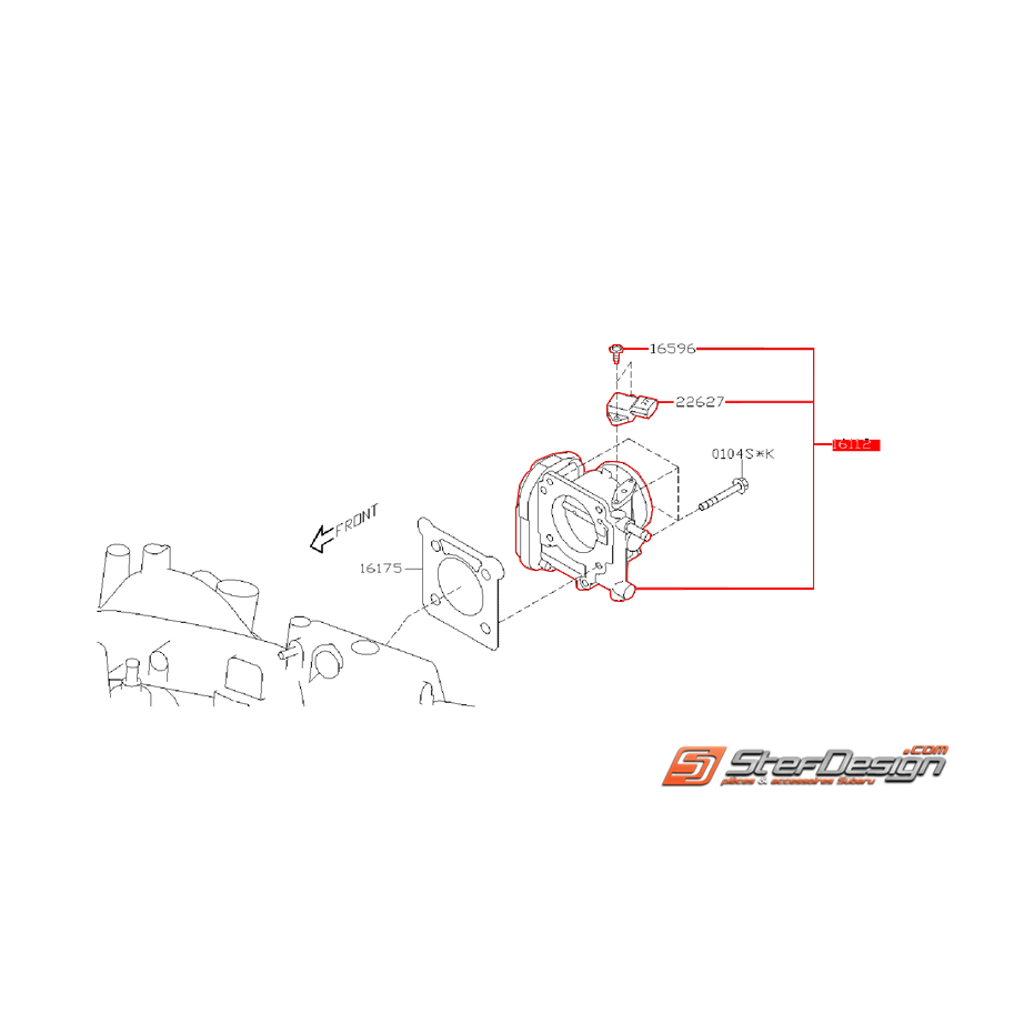 Papillon d'admission origine SUBARU WRX/STI 06-07