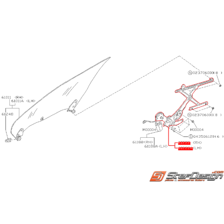 Mécanisme lève vitre avant électrique SUBARU GT 93-00