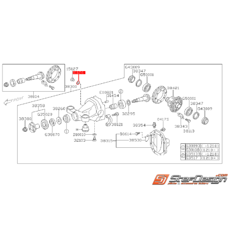 Joint de bouchon de pont  arrière toyota gt 86/ subaru brz 