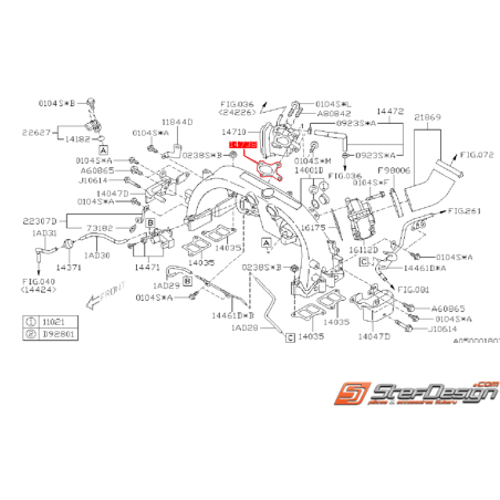 Joint de vanne EGR Subaru WRX 2008 Diesel et Forester 2009