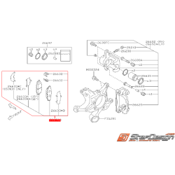 Plaquettes arrières origine SUBARU BRZ