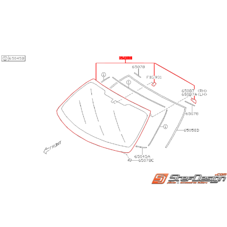Pare brise origine sans bande pare-soleil  SUBARU BRZ 12-20