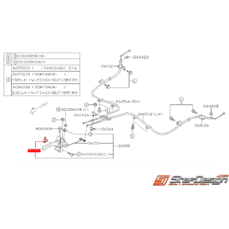 Contacteur de frein a main SUBARU WRX/STI 05-07