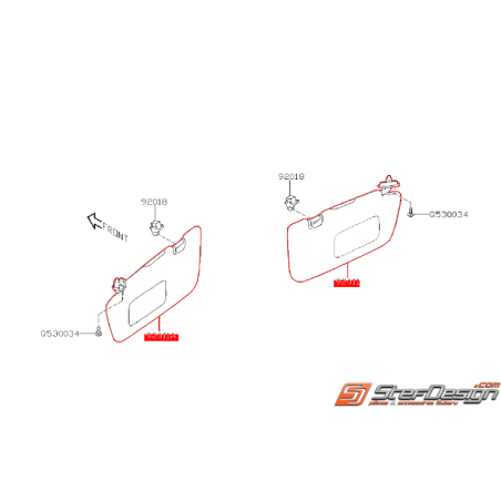 Pare-soleil SUBARU STI 08-11