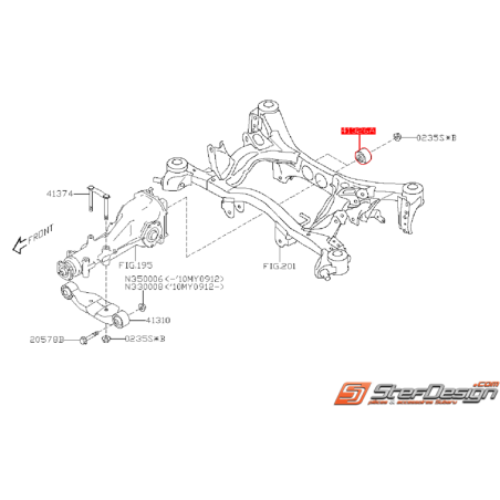 Silent bloc de berceau origine SUBARU WRX 08-11