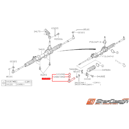 Rotule de direction origine SUBARU GT 93-00 WRX/STI 01-19