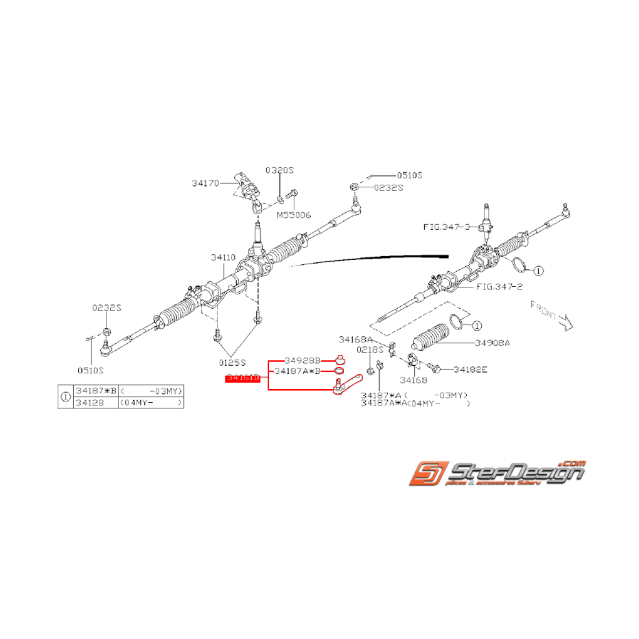Rotule de direction origine SUBARU GT 93-00 WRX/STI 01-19 Rotule de direction origine SUBARU GT 93-00 WRX/STI 01-19