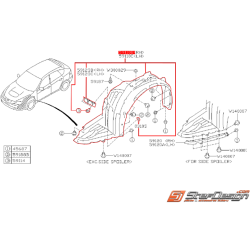Pare boue avant SUBARU WRX 08-11