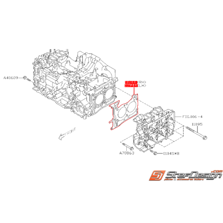 Joint de culasse 1.05 mm SUBARU Diesel 2010 