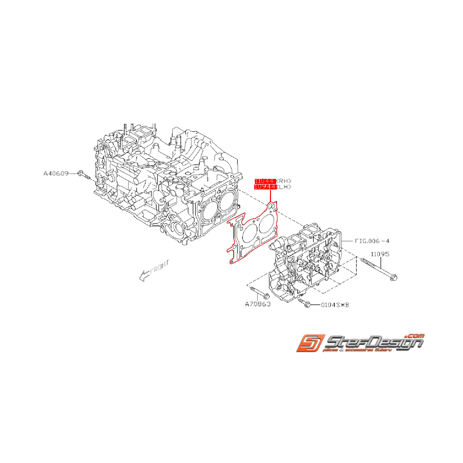 Joint de culasse 1.05 mm SUBARU Diesel 2010  Joint de culasse 1.05 mm SUBARU Diesel 2010