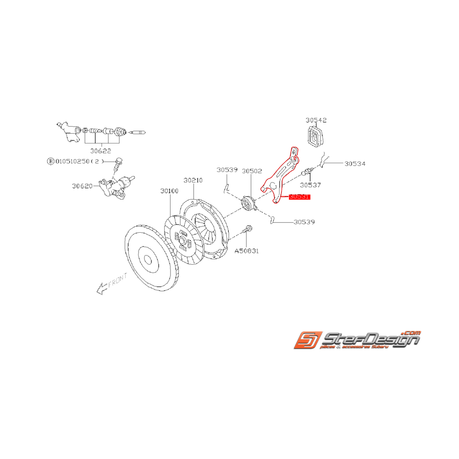 Fourchette d'embrayage SUBARU FORESTER 99-02 Fourchette d'embrayage SUBARU FORESTER 99-02