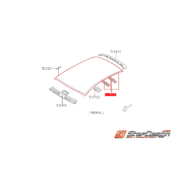 Pavillon de toit sans toit ouvrant SUBARU WRX/STI 2008 au 01/06/10