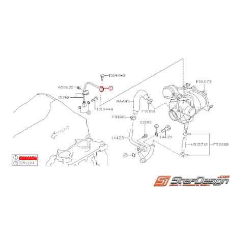 Joints cuivres de vis banjo de turbo WRX/STI 06-07 