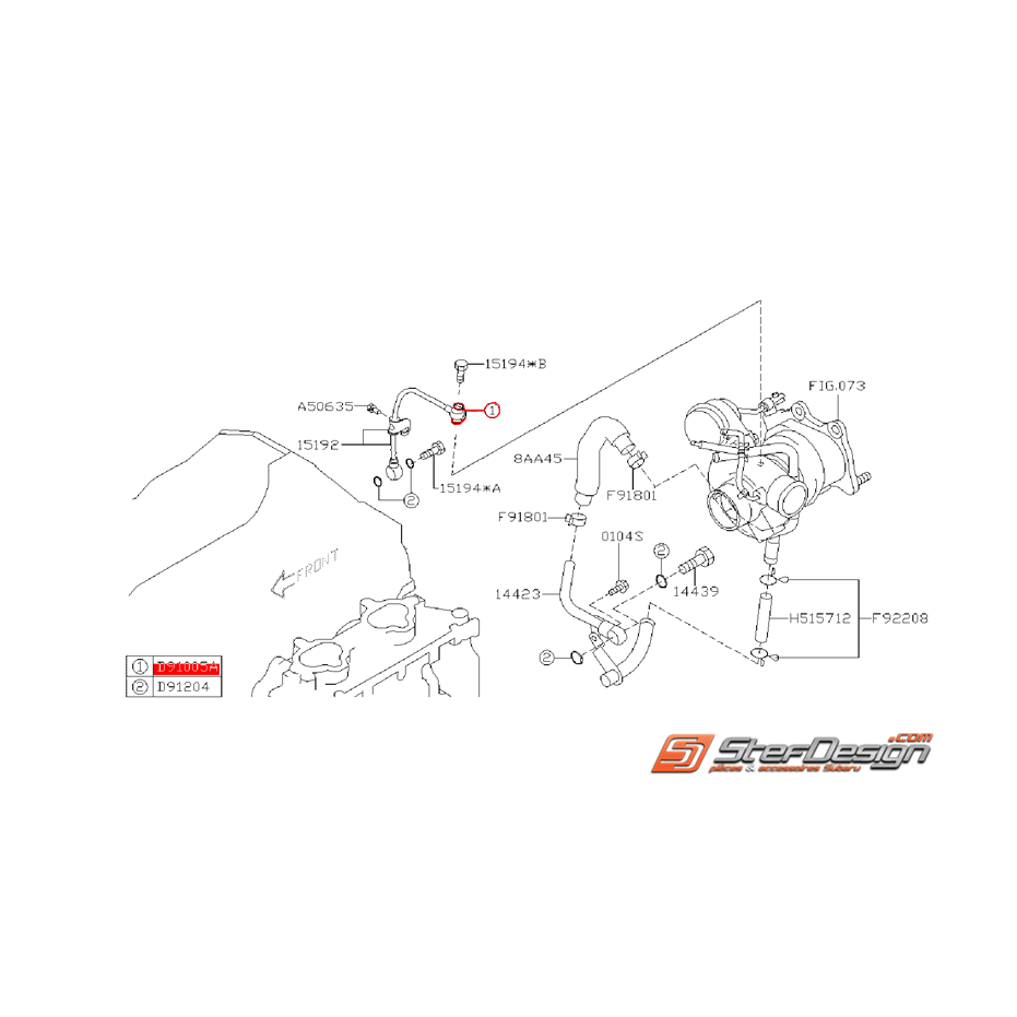 Joints cuivres de vis banjo de turbo WRX/STI 06-07 