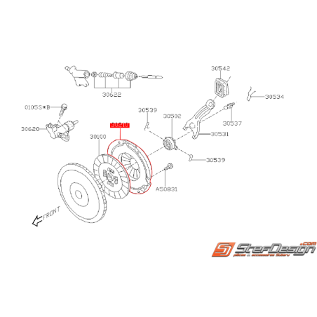 Mécanisme d'embrayage SUBARU forester 06-07