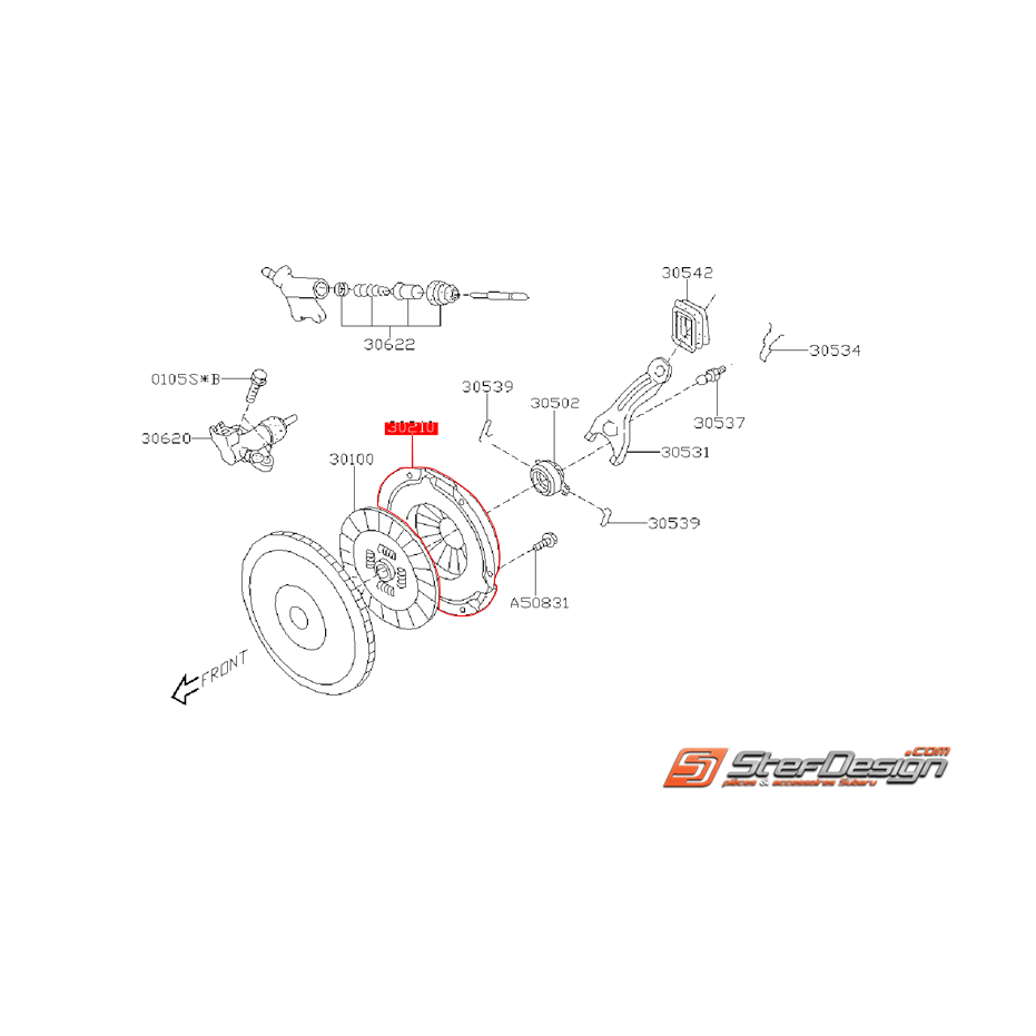 Mécanisme d'embrayage SUBARU forester 06-07