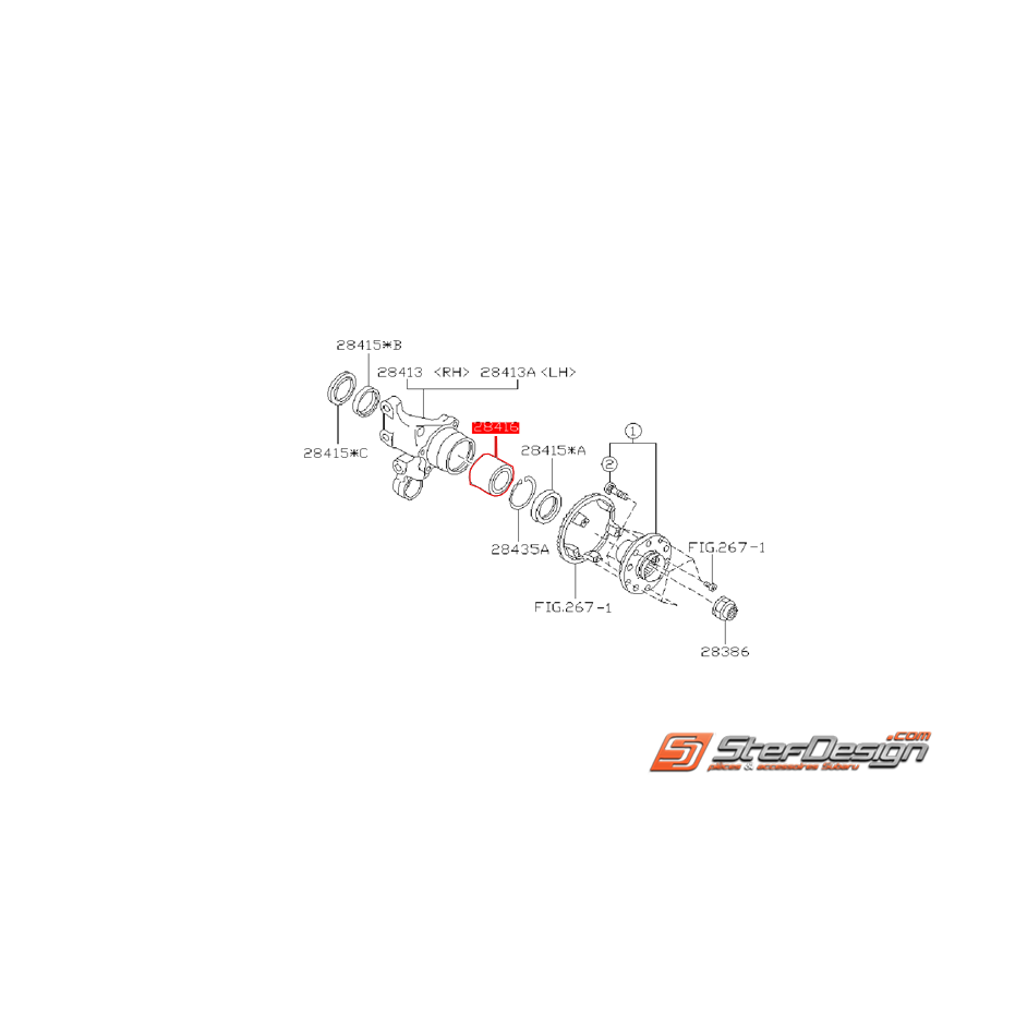Roulement de roue arrière origine SUBARU Forester 2000