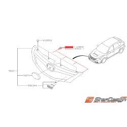 Vis de fixation de calandre WRX/STI de 2008 au 03/2009