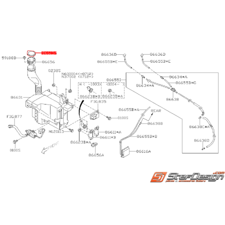 Bouchon de bocal lave glace SUBARU WRX/STI 08-10