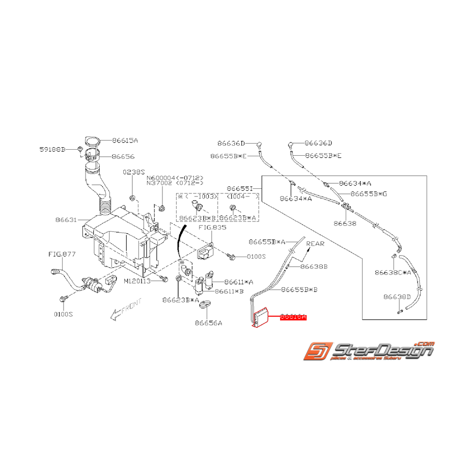 Couvercle de pompe lave glace WRX/STI 08-10
